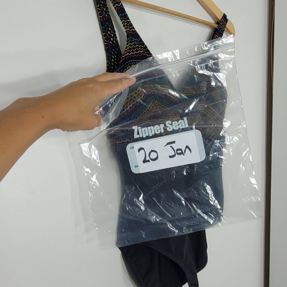 Baltex Women's Multicolor Patterned Sleeveless Bottom One-Piece Swimsuit Size 14 - Picture 10 of 11